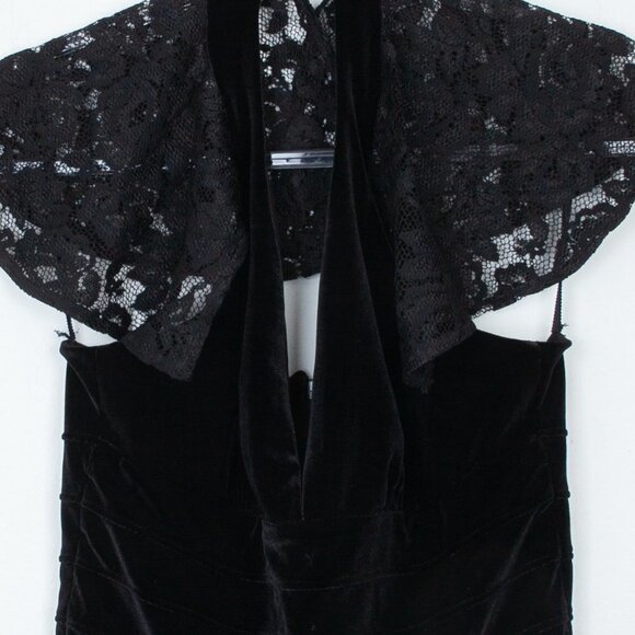 L'Agence Black Velvet Halter Jumpsuit Size 2 - Picture 4 of 8